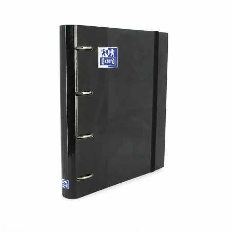 Oxford Compatible Europeanbinder Classic A4+ noir à anneaux avec recharge quadrillée