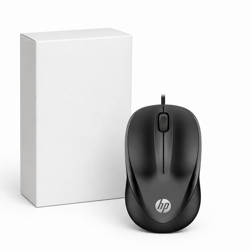 HP 1000 Wired USB Mouse 1200 dpi Black