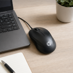 HP 1000 USB Mouse 1200 dpi Black