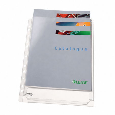 Leitz Compatible Lot de 5 pochettes à soufflet A4 multitaladros transparentes
