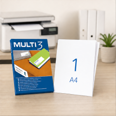 Multi3 White A4 Labels, 100 Sheets