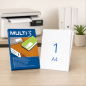 Multi3 White Labels 210 x 297 mm, Pack of 100 Sheets
