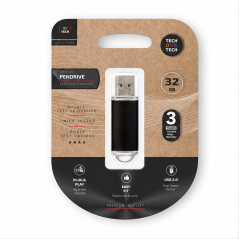 TechOneTech Clé USB 2.0 32 Go Noire