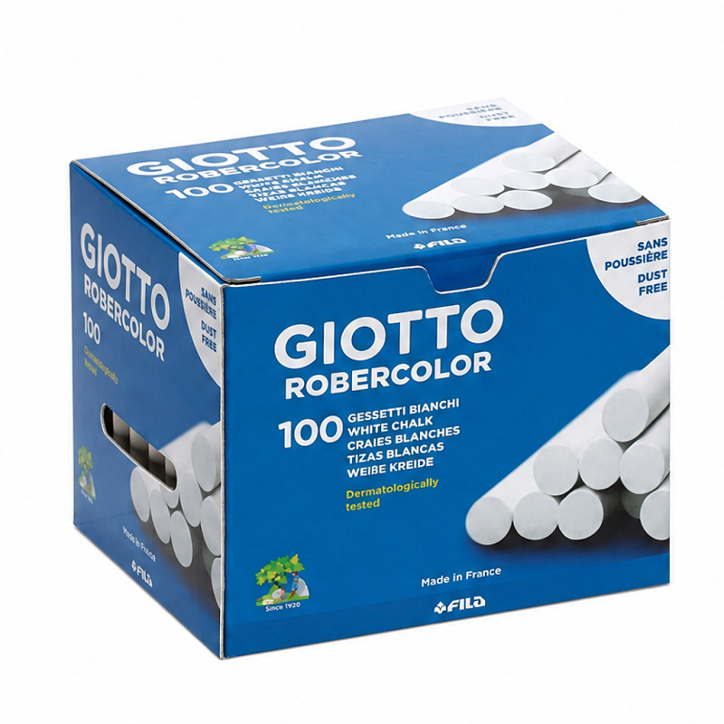 Giotto Robercolor craies rondes blanches x100 Giotto Robercolor craies rondes blanches x100