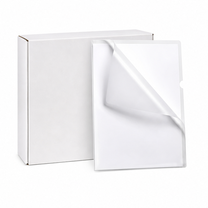 Esselte Compatible Folio Clear Thumb-Open Folders 110 microns - Box of 100