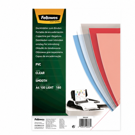 Fellowes Compatible Portes PVC A4 180 microns x100