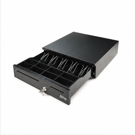 AVPos Cash-U280 Tiroir-caisse automatique noir RJ11