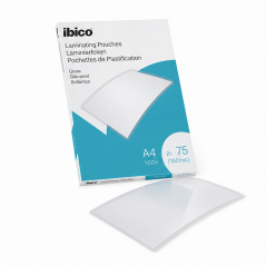 Ibico A4 75 Micron Pouches, 100 Pack