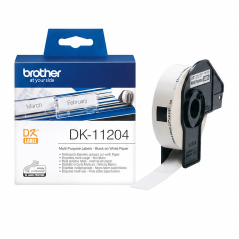 Étiquettes Brother DK-11204 originales 17 x 54 mm, rouleau de 400