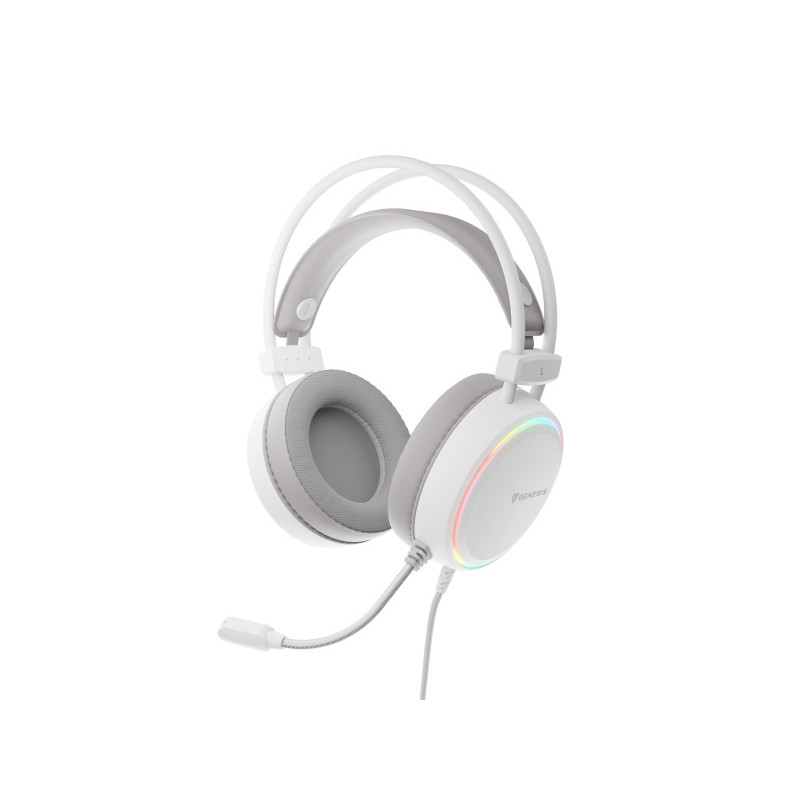 Casque gaming Genesis Neon 613 G2 blanc jack 3,5 mm RGB