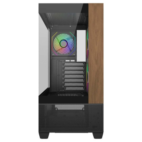 Boîtier PC Cooler Master Elite 690 Wood ATX panoramique 3 ventilateurs