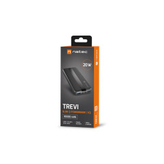 Natec Trevi Slim Q 10,000 mAh power bank, 20 W fast charging