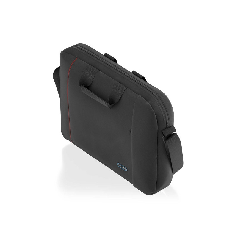 Aisens 15.6" laptop bag, black with red trim