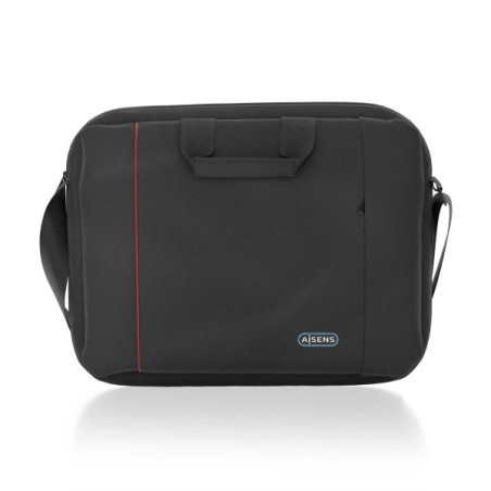 Sacoche ordinateur portable Aisens 15,6" noire, liseré rouge