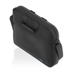 Aisens 15.6" laptop bag, black with blue pocket trim