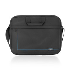 Sacoche ordinateur portable Aisens 15,6" noire, liseré bleu sur la poche