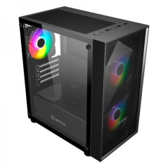 Unykach MIR B200 Micro-ATX PC case, tempered glass, ARGB fans