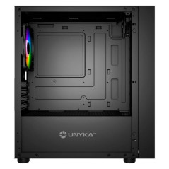 Boîtier PC Unykach MIR B200 Micro-ATX verre trempé, ventilateurs ARGB