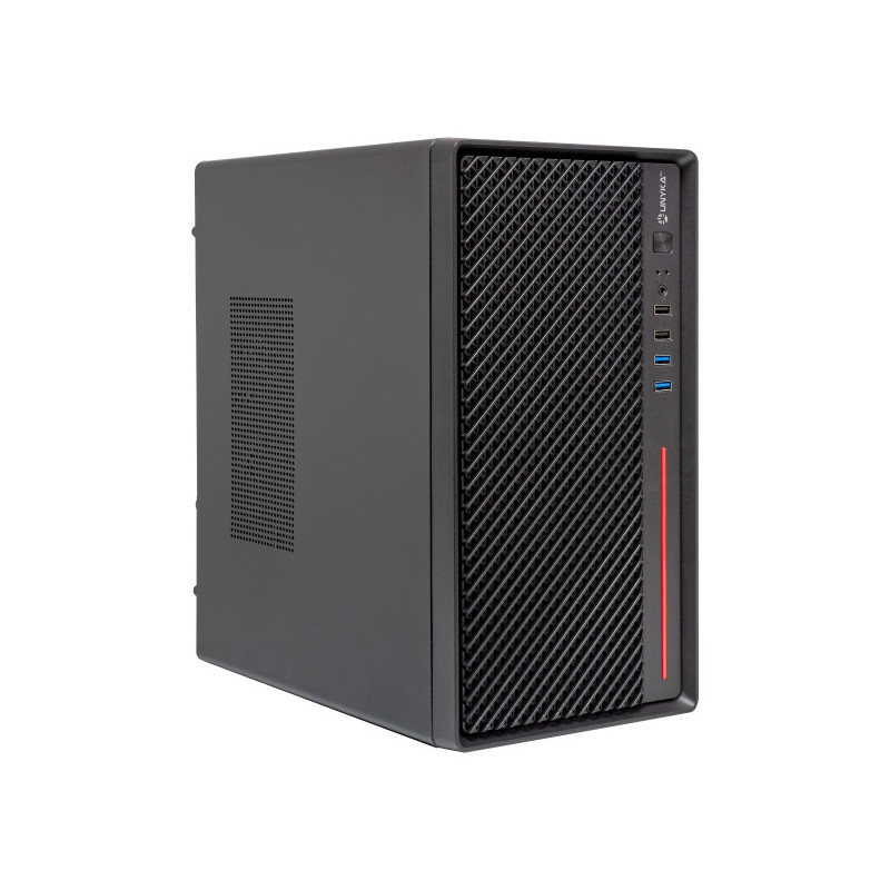 Unykach Numen 300 Pro Micro-ATX PC case, black, 4 USB ports