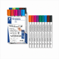 Staedtler Lumocolor 351 Marqueurs pour tableau blanc, étui de 10 couleurs assorties
