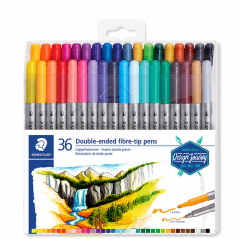 Staedtler 3200 double-ended pens, 36-pack