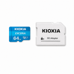 Kioxia Exceria microSDXC 64 Go avec adaptateur SD