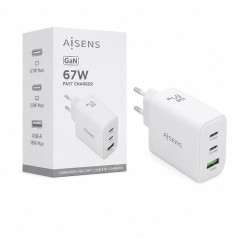 Aisens 67W GaN Charger 2x USB-C 1x USB-A