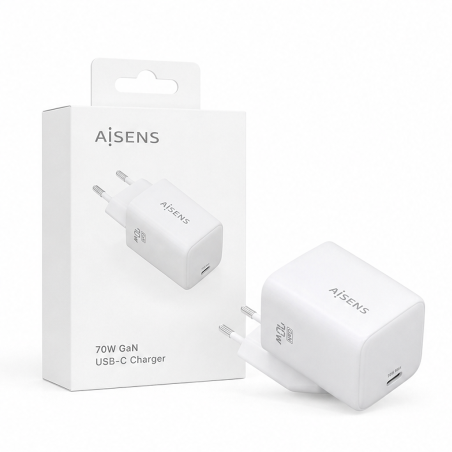 Chargeur Aisens GaN 70 W USB-C PD3.2 blanc