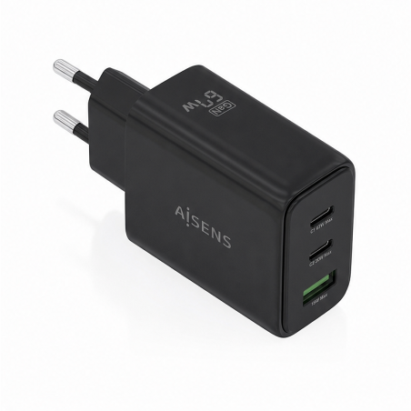 Chargeur secteur Aisens GaN 67 W noir