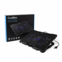 Base de refroidissement CoolBox 17,3" USB à 5 ventil