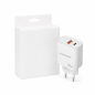 Chargeur mural Nanocable USB-C/PD + USB-A/QC 20 W, blanc