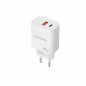Chargeur mural Nanocable USB-C/PD + USB-A/QC 20 W, blanc