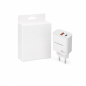 Chargeur mural Nanocable USB-C/PD + USB-A/QC 20 W, blanc