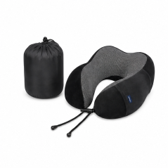 Lagart oreiller cervical de voyage noir et gris