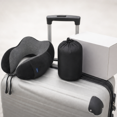 Lagart Travel Neck Pillow Black and Gray