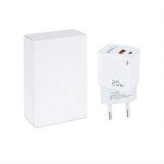 Chargeur secteur Tooq USB-C/PD + USB-A/QC 20 W