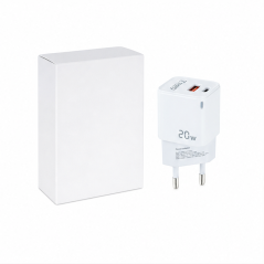 Chargeur secteur Tooq USB-C/PD + USB-A/QC 20 W