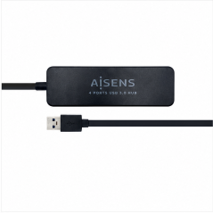 Aisens USB 3.0 hub 4 ports 30 cm black