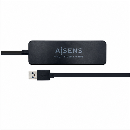 Aisens hub USB 3.0 4 ports 30 cm noir