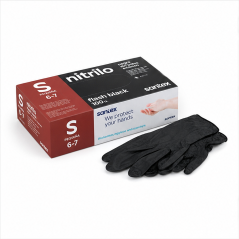 Santex Flash Black Black Nitrile Gloves Size S 100-Pack