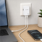 Chargeur mural Aisens GaN ultra fin 30 W, 2x USB-C, blanc