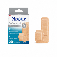 Nexcare pansements textiles flexibles assortis, 20 u