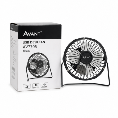 Ventilateur de bureau USB Avant AV7705 noir 10 cm