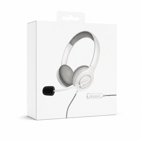 Energy Sistem Headset Office 3 blanc | Casque-micro