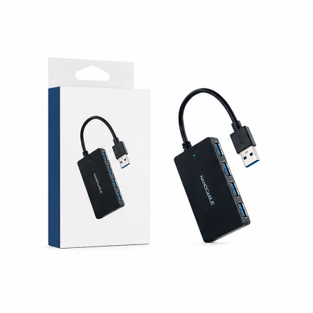 Nanocable Hub USB-A 3.0 4 ports, 15 cm