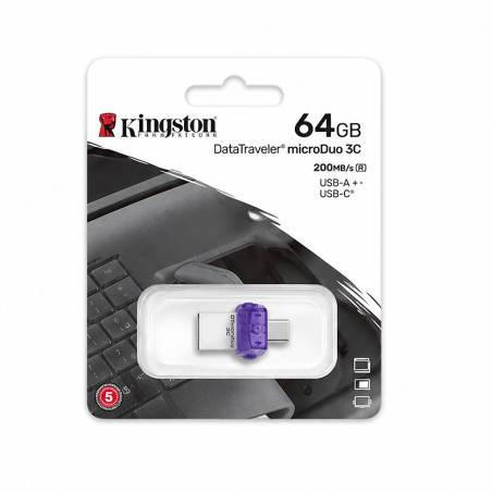 Kingston DataTraveler microDuo 3C 64 Go USB-A/USB-C
