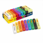 Jovi Plastilina Tray, 10 x 50 g tablets, 8 assorted colors + 2 fluorescent