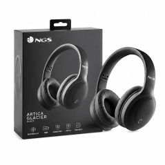 NGS Artica Glacier Black Bluetooth Headphones 75h