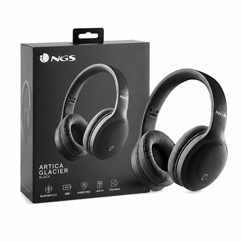 NGS Artica Glacier Black Casque Bluetooth