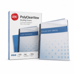 GBC PolyClearView A4 500 micron, 100-pack covers